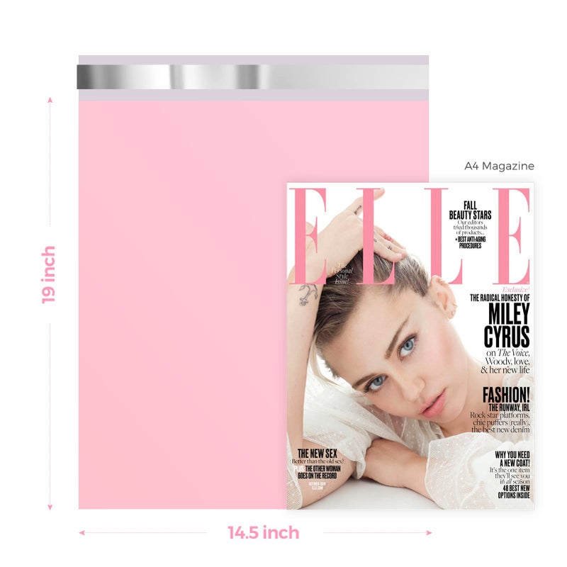 Metronic Poly Mailers 14.5x19 200 Pack, Strong Adhesive Shipping Envelopes for Clothing, Large Shipping Bags for Small Businesses, Waterproof Mailers Poly Bags for Shipping, Packages Bags Light Pink - Image 4